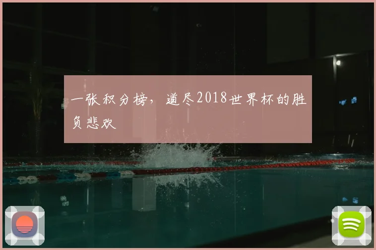 一张积分榜,道尽2018世界杯的胜负悲欢